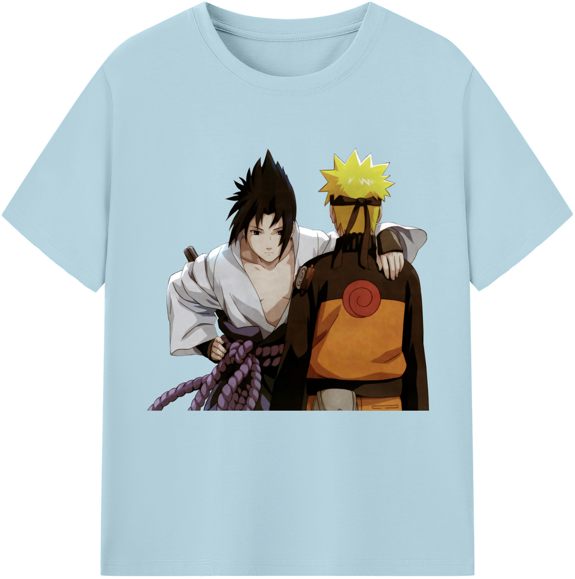 （画像用） NARUTO -ナルト- うちは サスケ Uchiha Sasuke 綿100％半袖Tシャツ（フロントプリント）